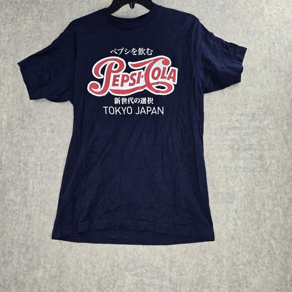 Tee Luv Pepsi-Cola Tokyo Japan Navy T-Shirt Medium - Picture 1 of 5